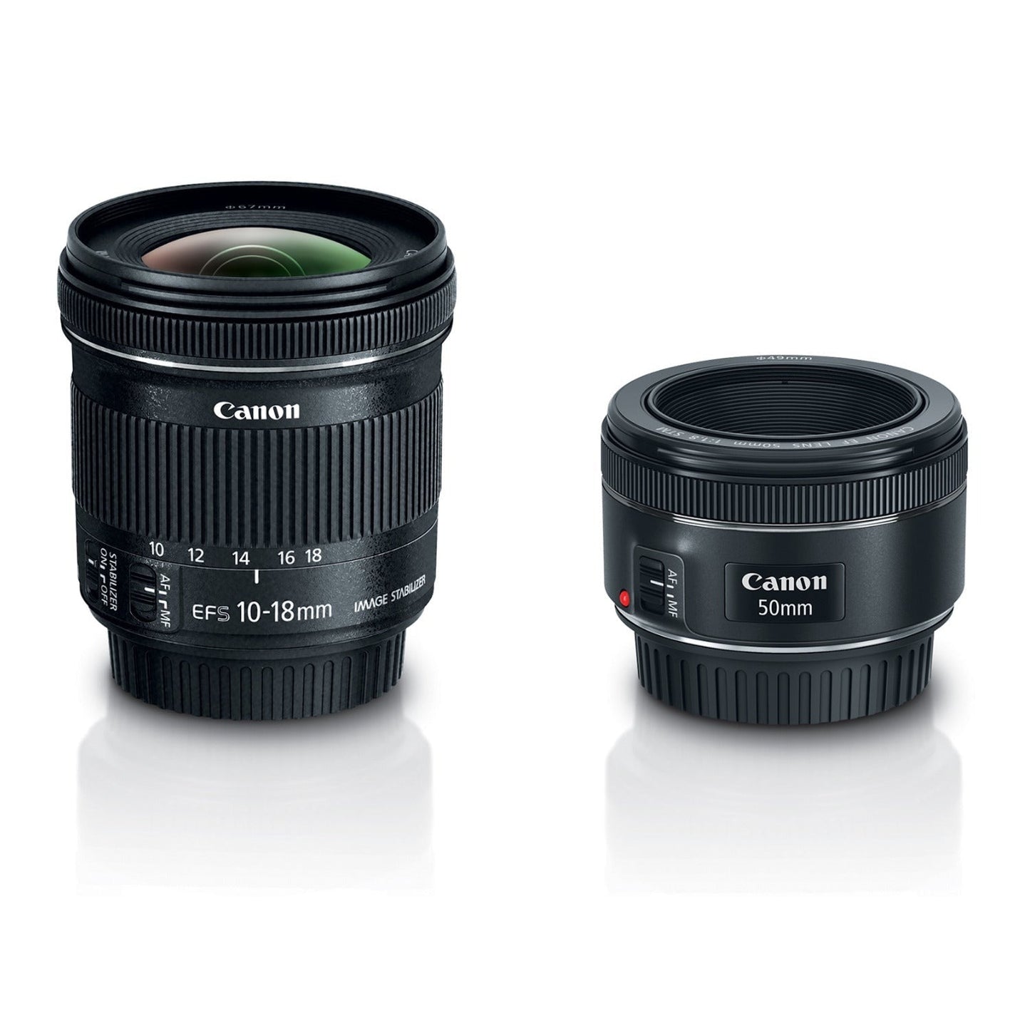 Canon 50mm f/1.8 and 10-18mm Portrait and Travel 2 Lens Kit
