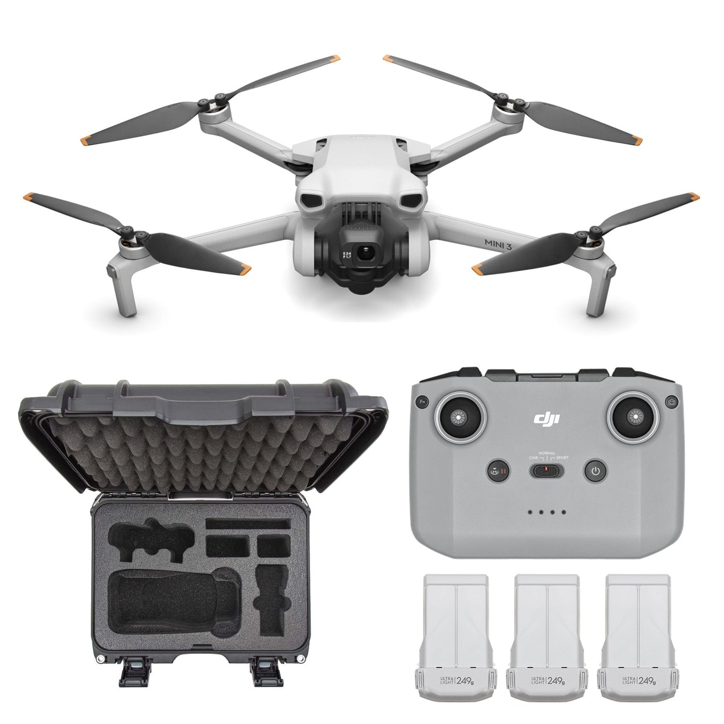 DJI Mavic 3 Fly More Combo with Hard Case with Foam Insert for DJI Mavic 3 (Black) bundle