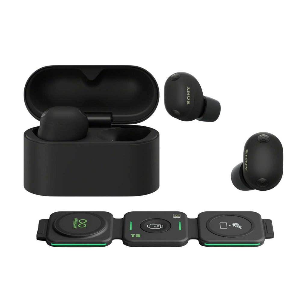 Sony WF-1000XM6 Wireless Earbuds (Black) with 3-in-1 Portable Accessory