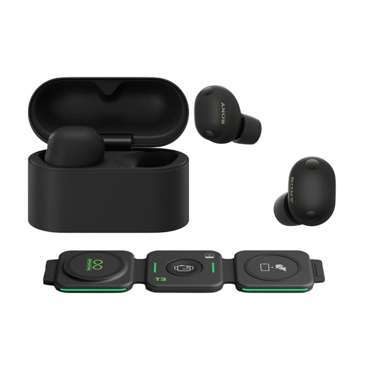 Sony WF-1000XM6 Wireless Earbuds (Black) with 3-in-1 Portable Accessory