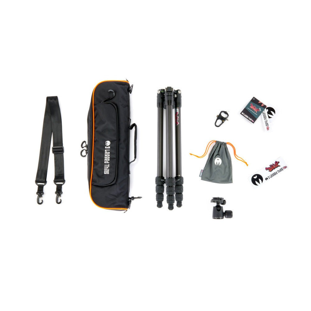 3 Legged Thing Punks Billy 2.0 Carbon Fiber Travel-Friendly Tripod Kit (Black)