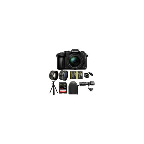 Panasonic LUMIX G85 4K Mirrorless Camera with 12-60mm Lens and Microphone Bundle