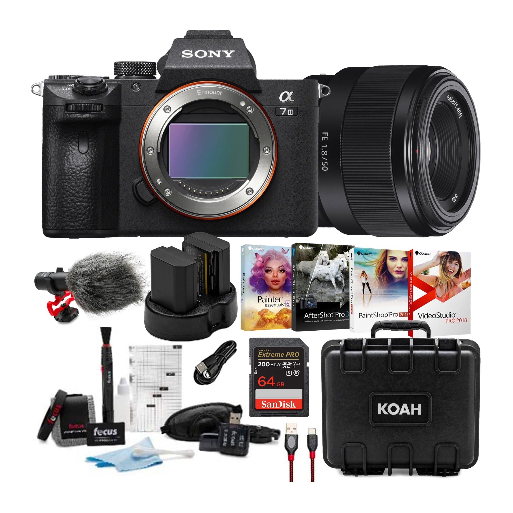 Sony a7 III Full Frame Mirrorless Camera with 28-70mm and FE 50mm f/1.8 Lens Kit