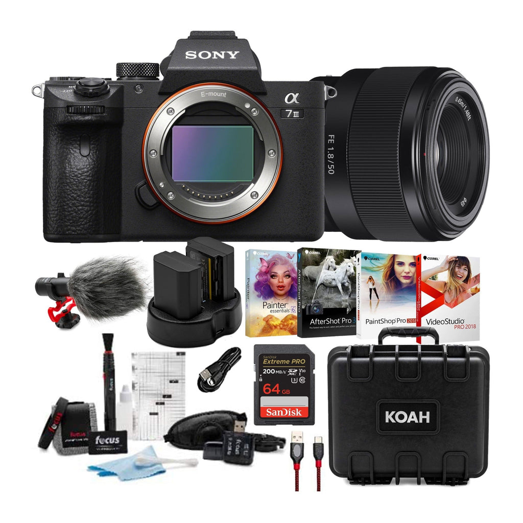 Sony a7 III Full Frame Mirrorless Camera with 28-70mm and FE 50mm f/1.8 Lens Kit