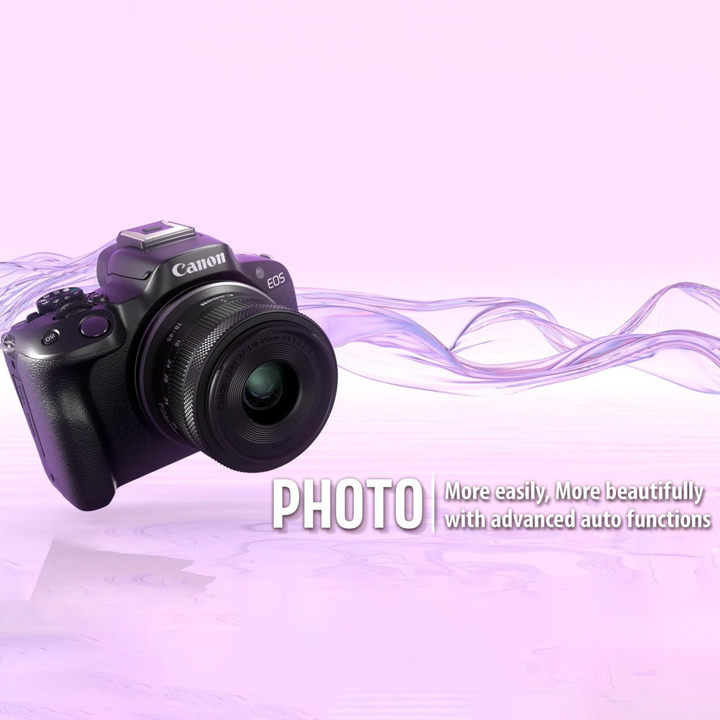 Canon EOS R50 Mirrorless Camera with 18-45mm Lens Bundle