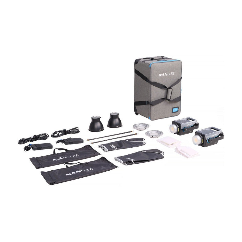 Nanlite FC-300B Bi-Color LED Spotlight 2-Light Kit with Rolling Case