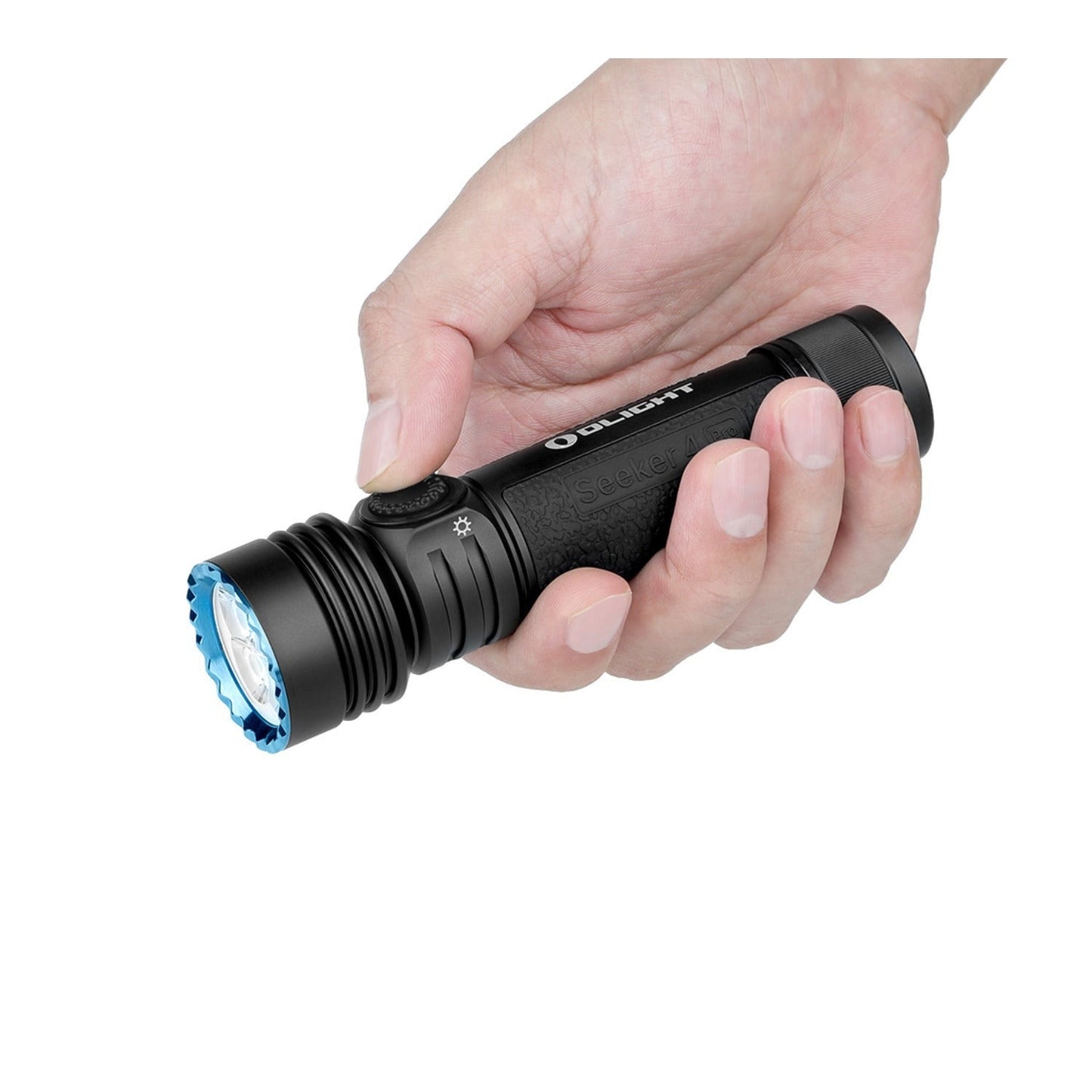 Olight Seeker 4 Pro Rechargeable LED Flashlight (Cool White, Matte Black)