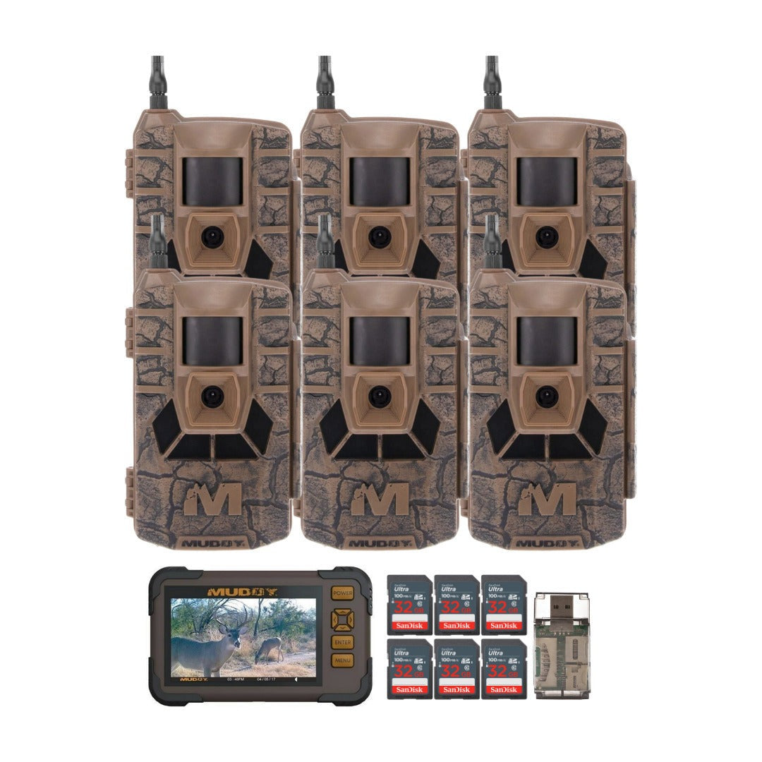 Muddy Matrix 36MP Imaging Cellular Trail Camera with On Demand Photo (6-Pack) Bundle