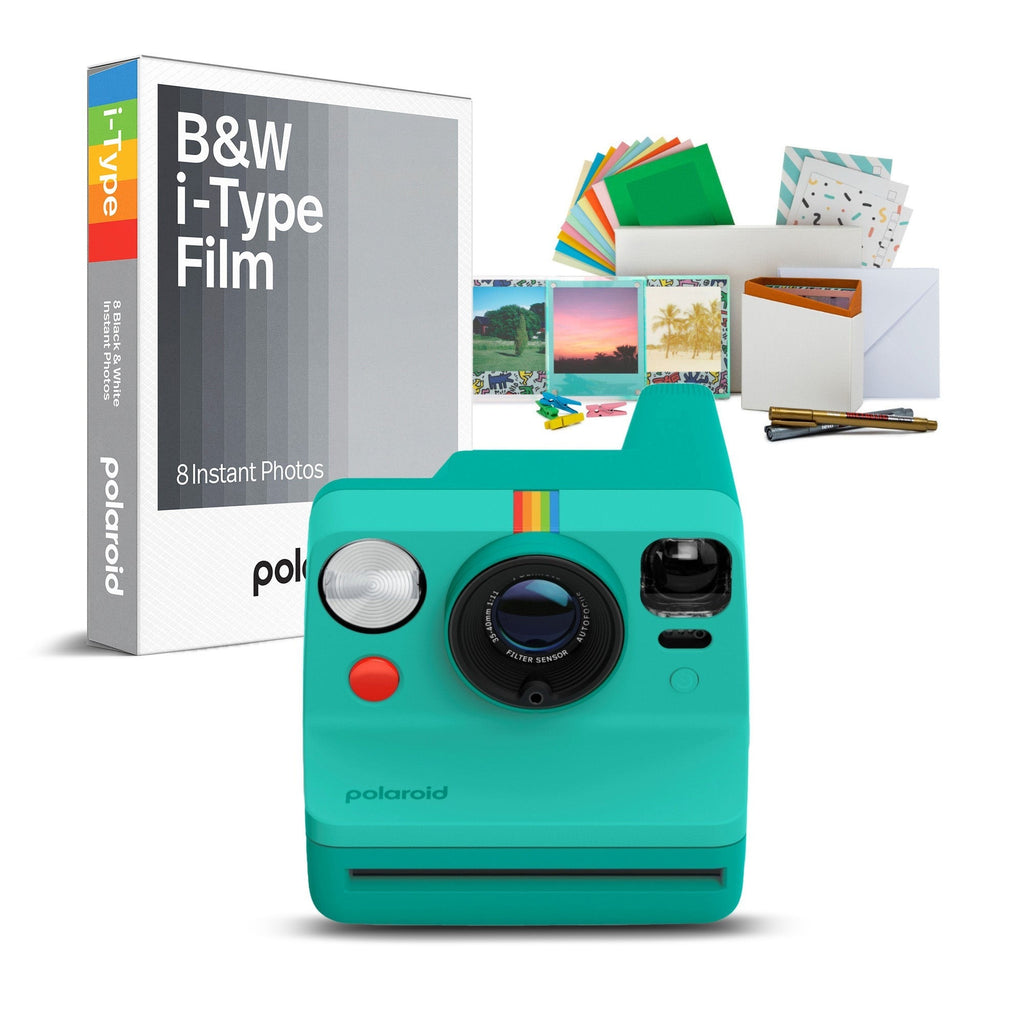 Polaroid Now Generation 3 Instant Camera (Teal) with BandW Film and Accessories