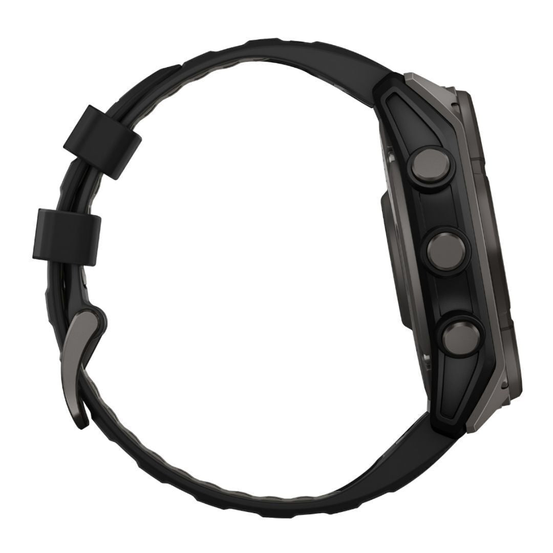 Garmin Fenix 8 Sapphire Solar 51mm Smartwatch (Black and Pebble Gray) Bundle