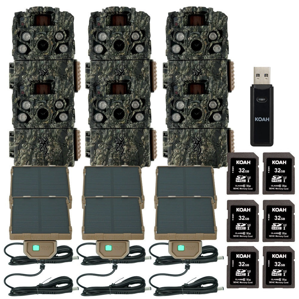Browning Trail Camera Strike Force FHDR 40MP (6-Pack) with Accessories Bundle