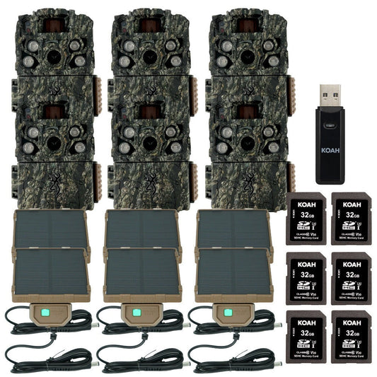 Browning Trail Camera Strike Force FHDR 40MP (6-Pack) with Accessories Bundle