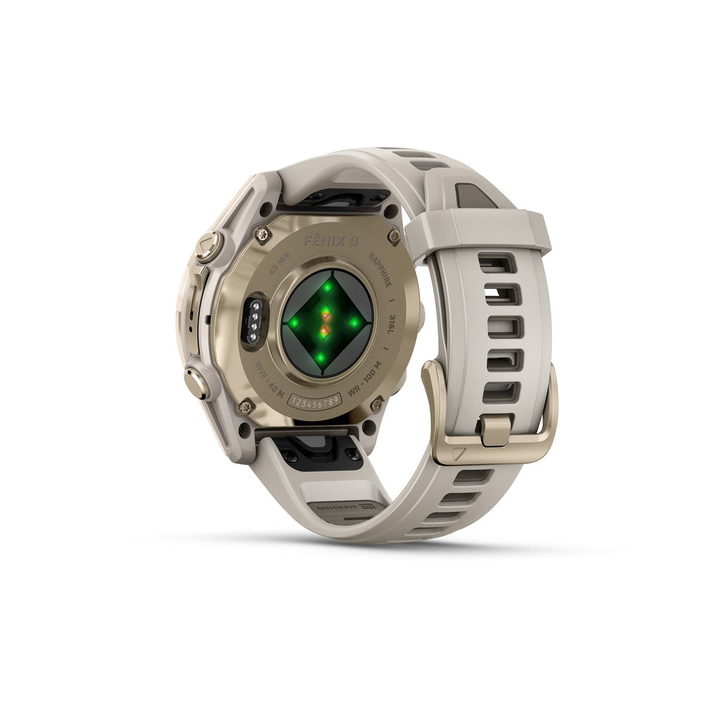 Garmin fēnix 8 AMOLED Sapphire GPS Smartwatch (43mm, Fog Gray/Sandstone) (Used)