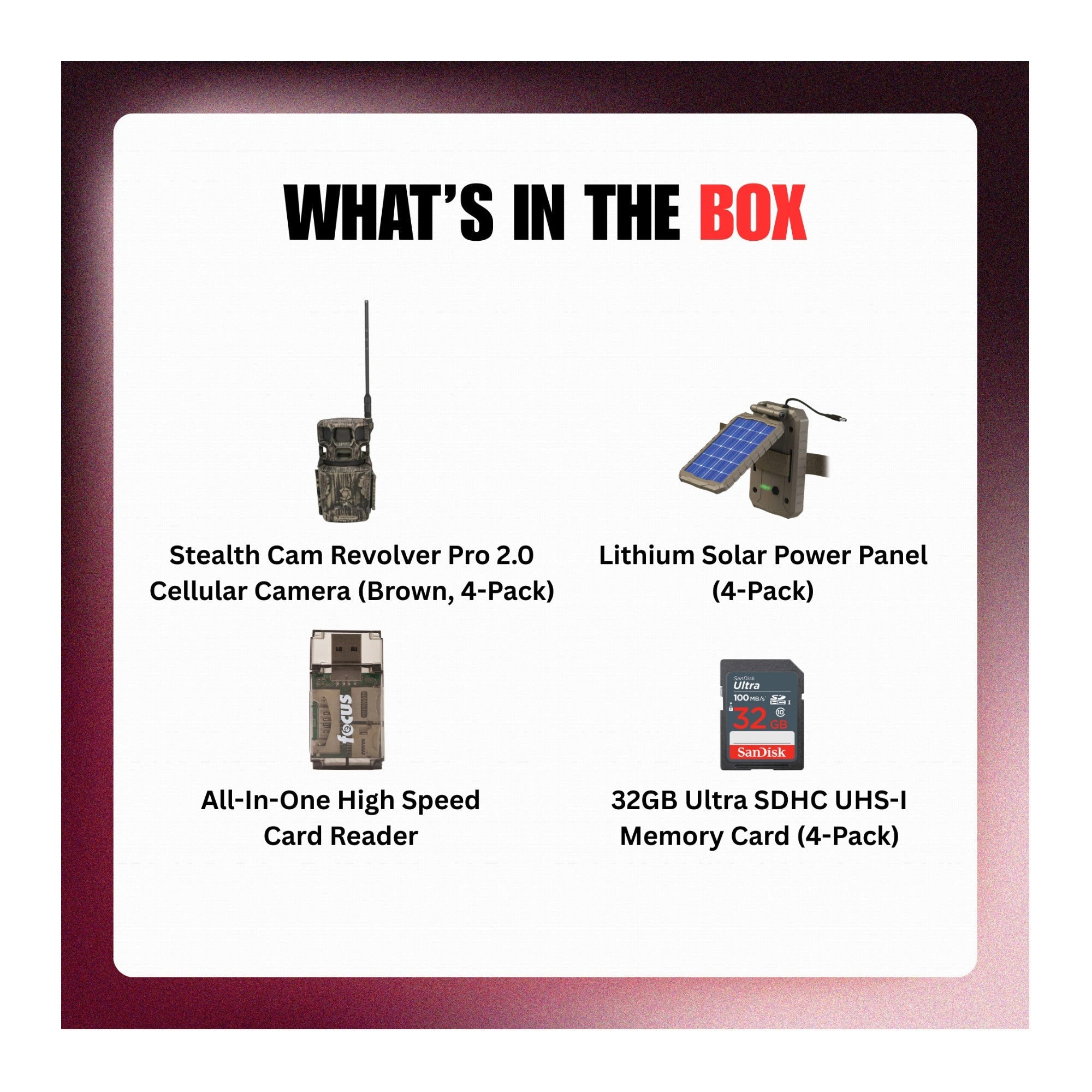 Stealth Cam Revolver Pro 2.0 360-Degree 40MP Trail Cam (Brown) Bundle