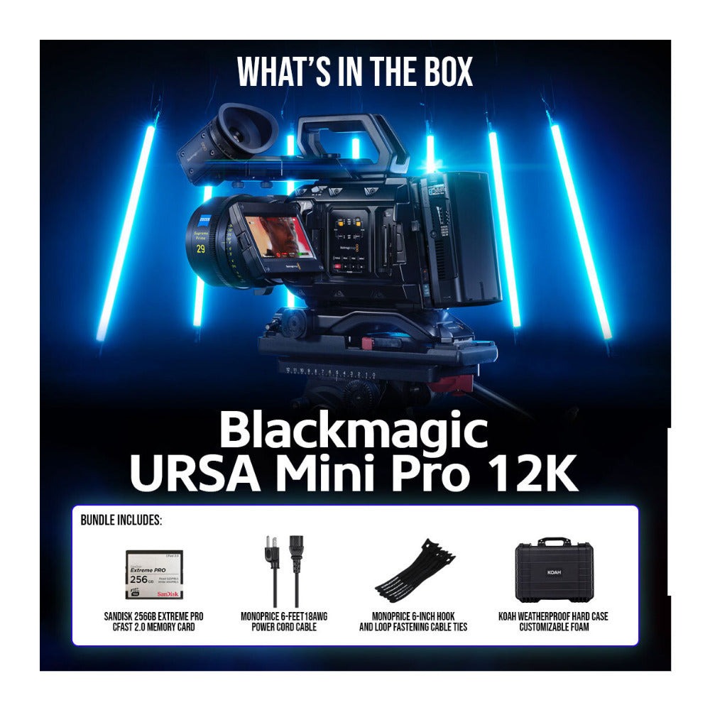 Blackmagic Design URSA Mini Pro 12K with 256GB CFast and Pro Case Bundle