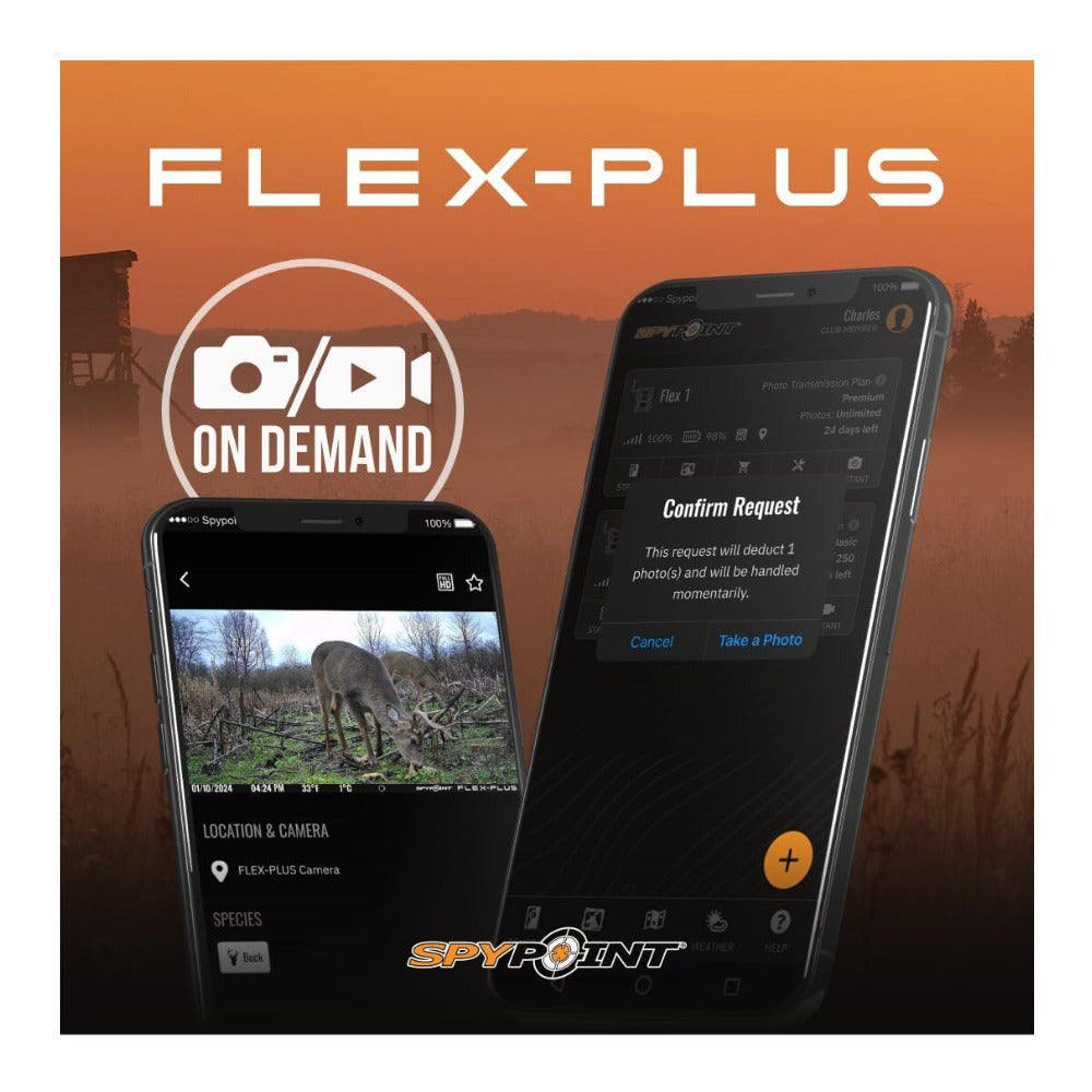 SPYPOINT Flex-Plus Cellular Trail Camera 36MP with Spypoint MicroSD 32GB Bundle