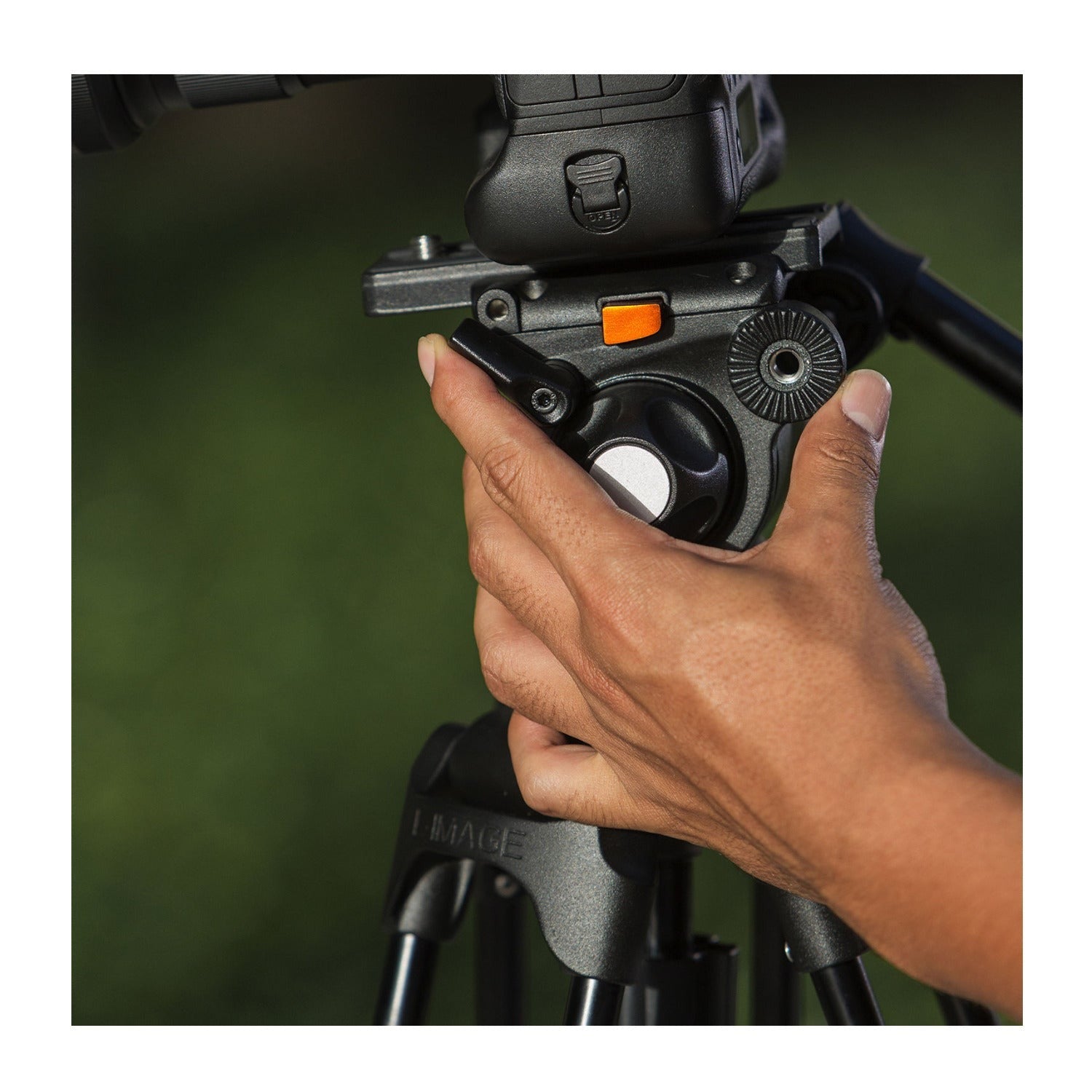 E-Image 2-Stage Aluminum Camera Tripod Kit with GH03 Fluid Head