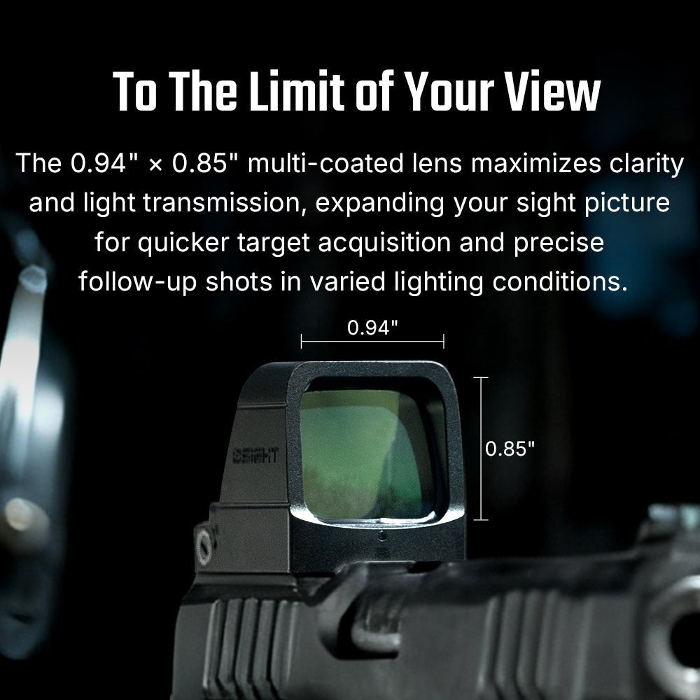Osight X Multi-Reticle Green 3 MOA Dot & 32 MOA Circle Open Reflex Sight