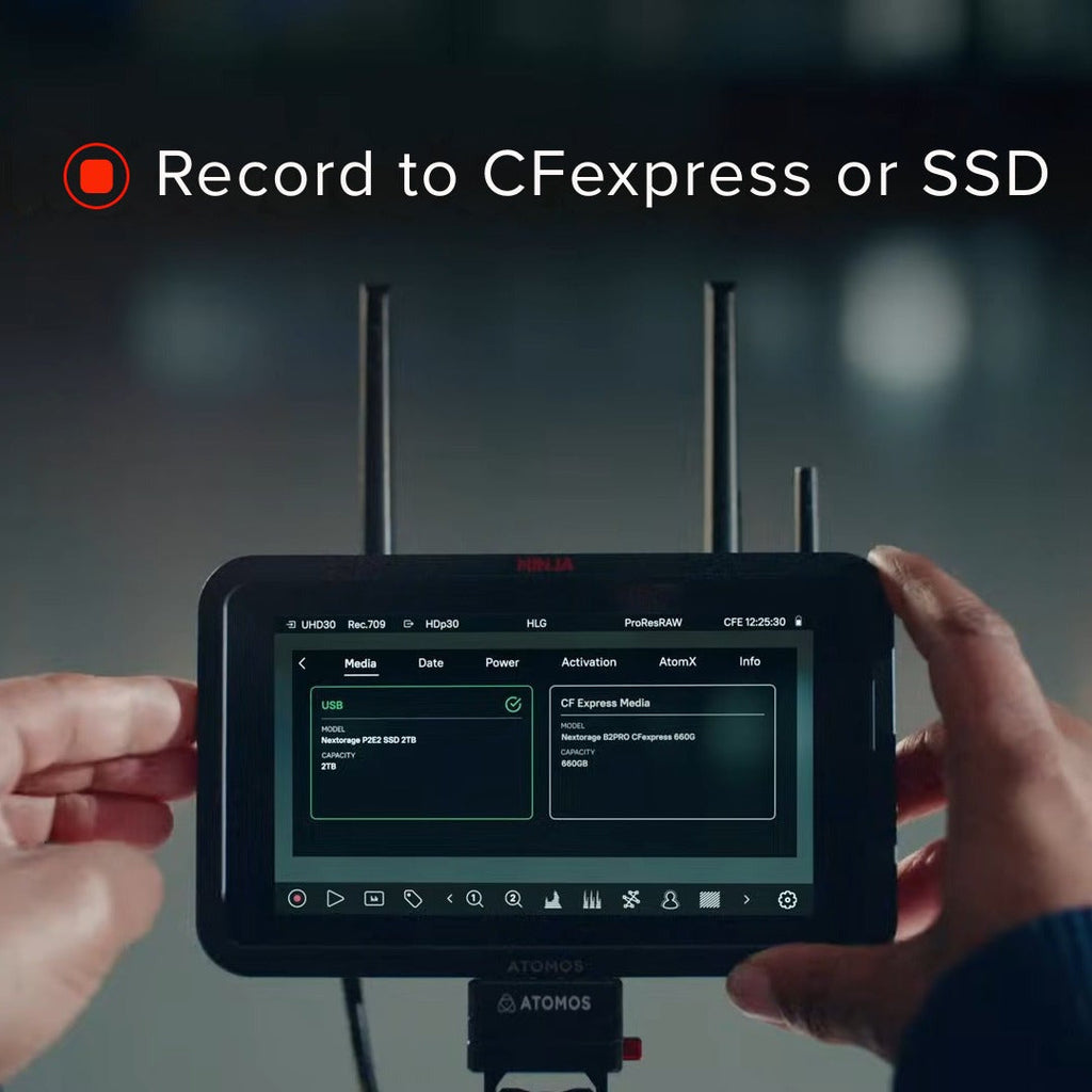 Atomos Ninja TX GO On-Camera Monitor Bundle with Universal Power Kit