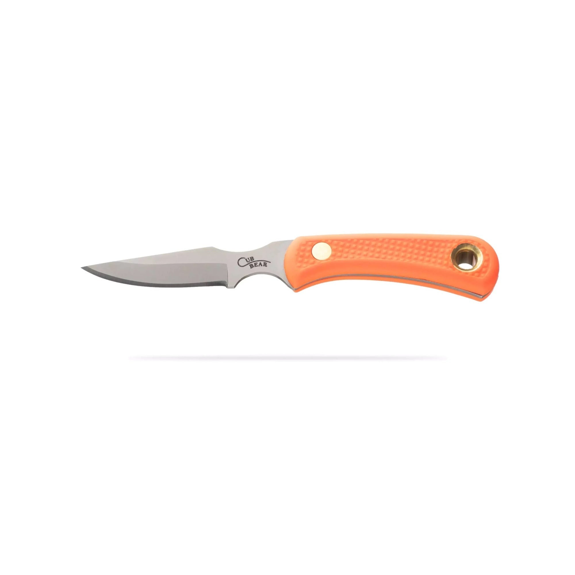 Knives of Alaska Cub Bear D2 Steel Blade with Leather Sheath (Orange)