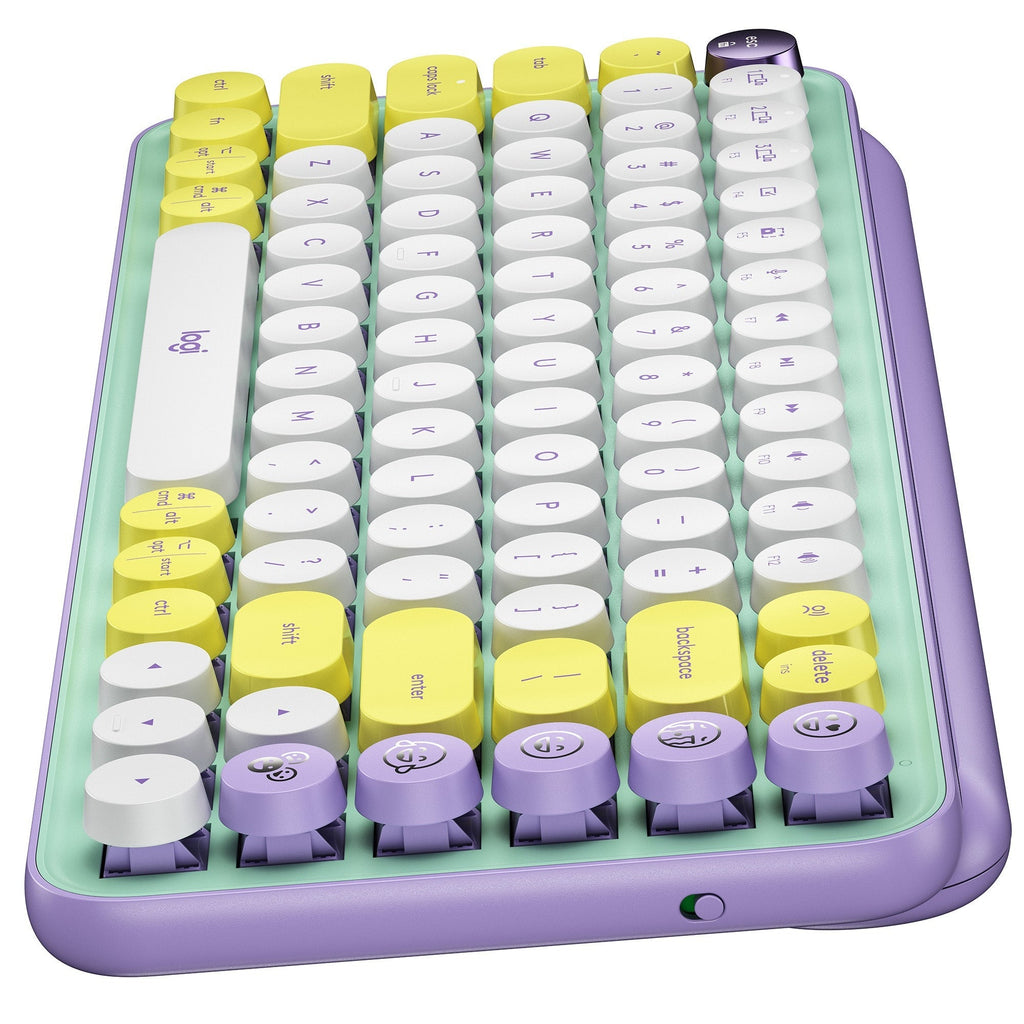 Logitech POP Keys Wireless Mechanical Keyboard With Emoji Keys Bundle