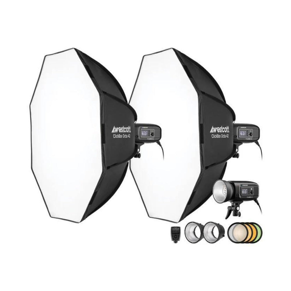 Westcott FJ400-SE 3-Light Studio Strobe Kit (110V) with FJ-X3 M Multi-Brand Wireless Trigger