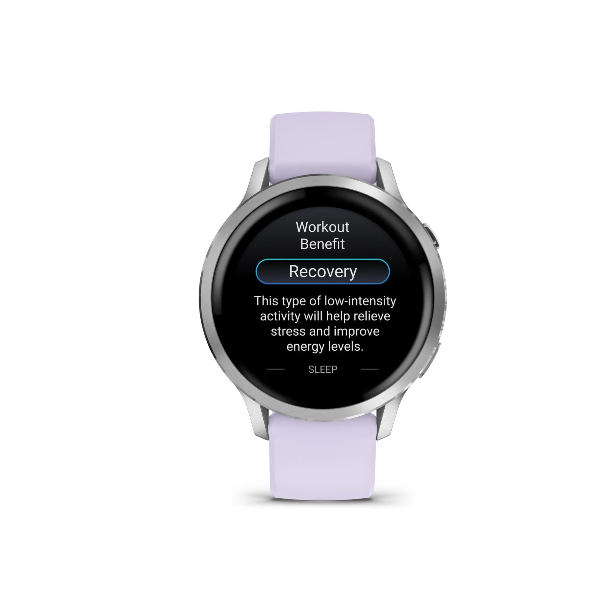 Garmin Venu 4 41mm Smartwatch (Silver with Periwinkle Silicone Band)