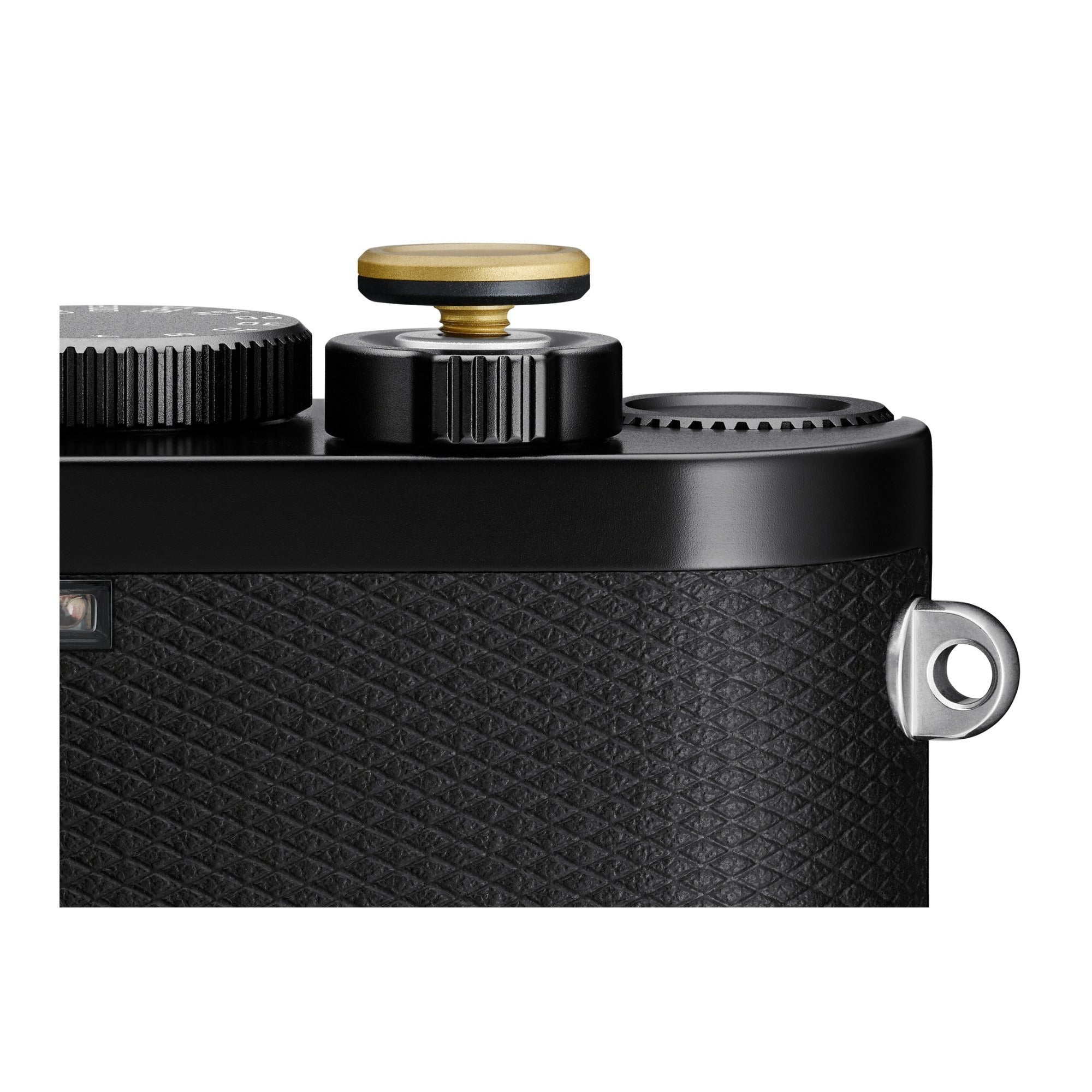 Leica Brass, Blasted Finish Soft Release Button on Leica Q3 and M-Series Cameras