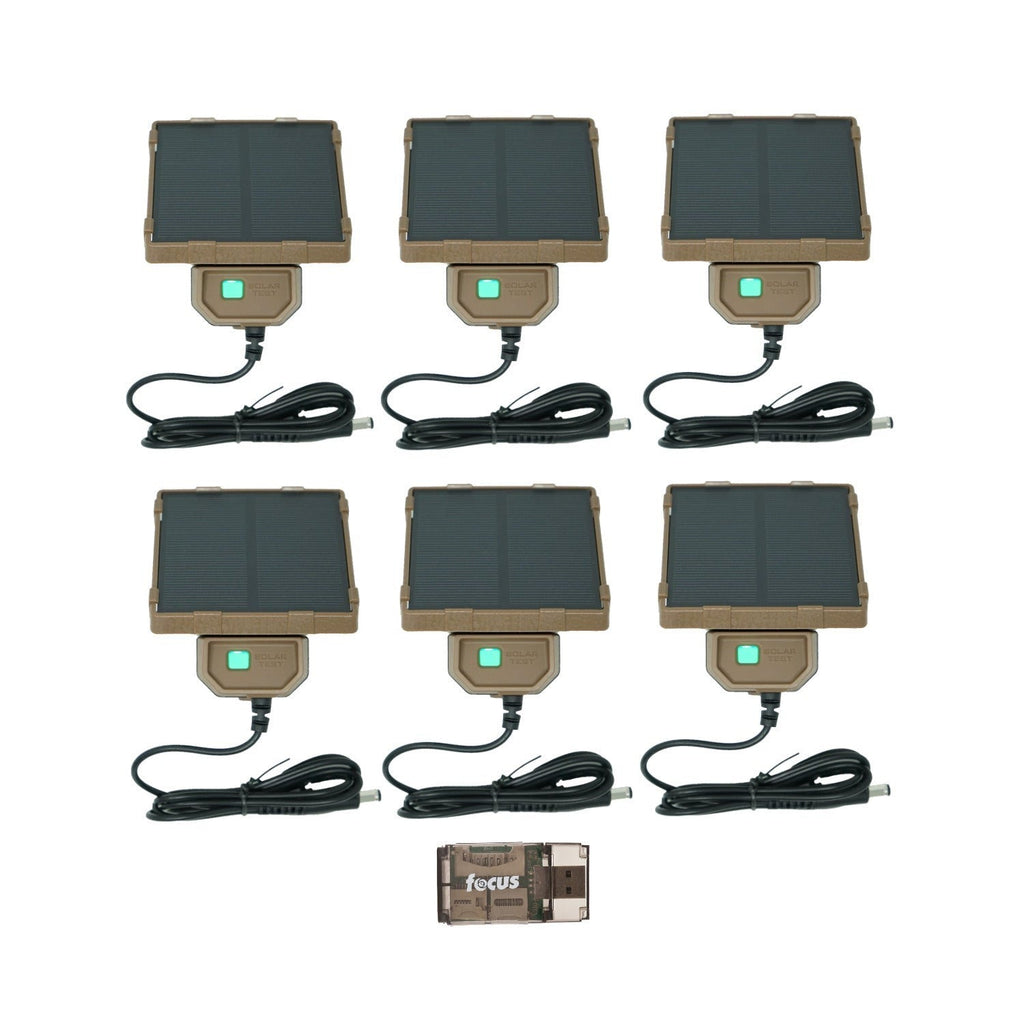 Browning Trail Cameras Universal Solar Camera Power Pack (6-Pack) with Card Reader Bundle