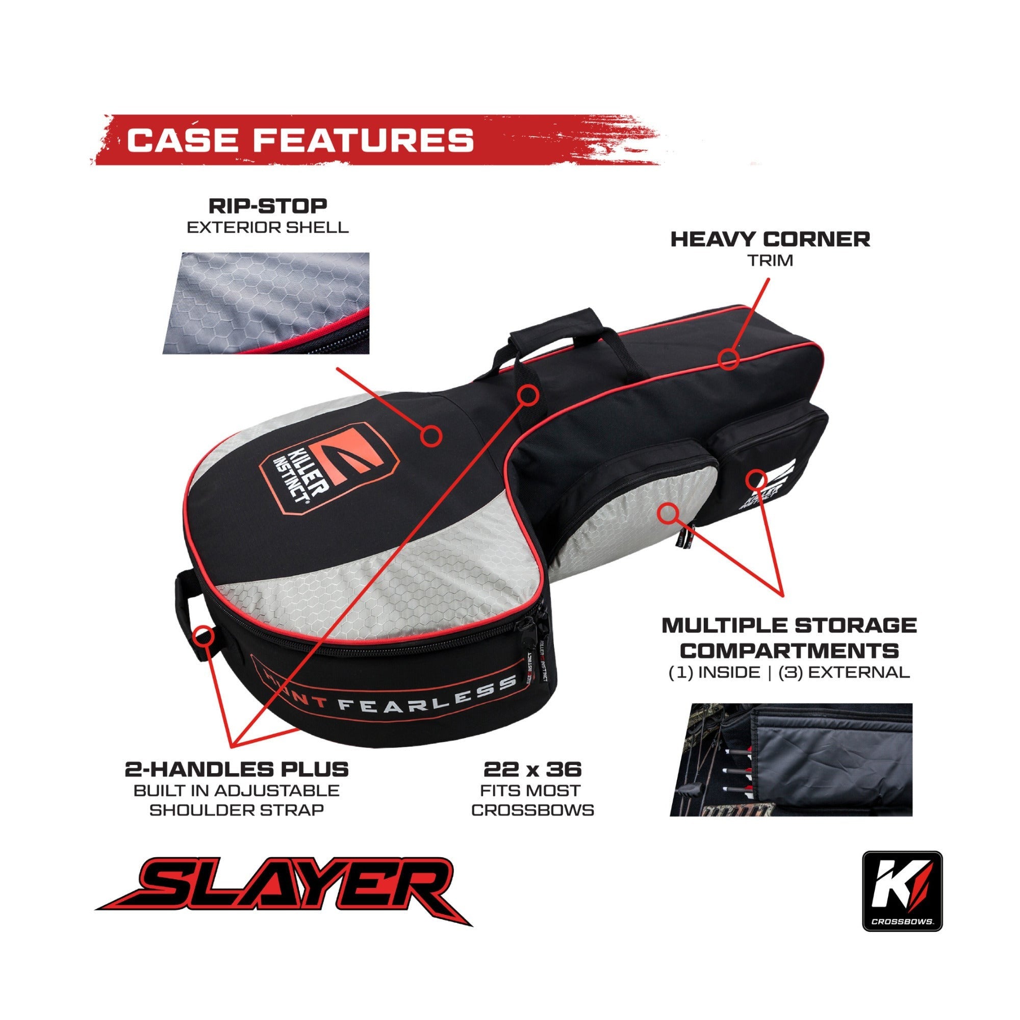Killer Instinct Rapid 420 Crossbow Kit with Case and Broadheads Bundle