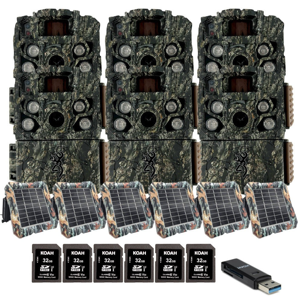Browning Strike Force FHDR 40MP Trail Camera (6 Pack) Bundle with Accessories