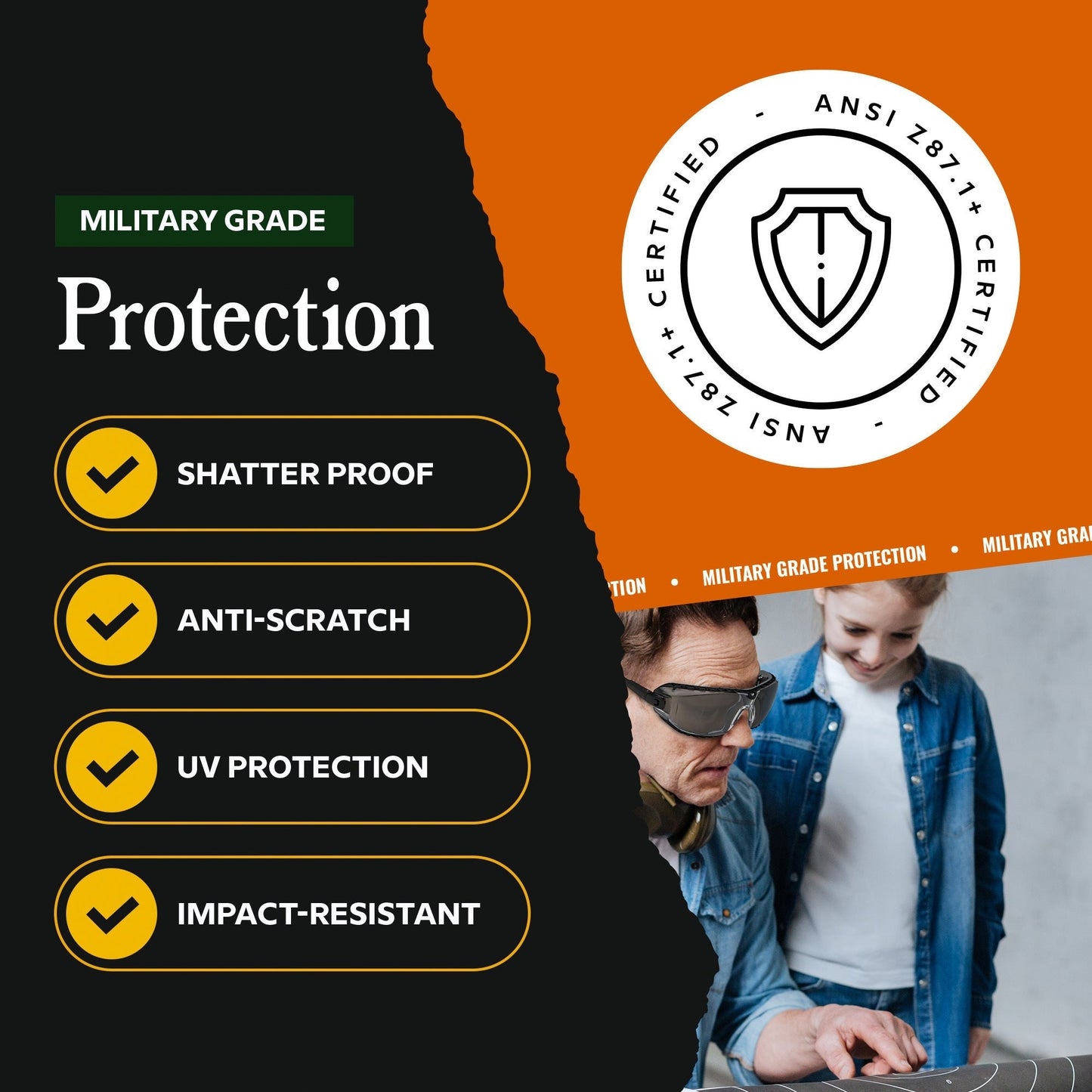 Below Zero Hearing Protection and Safety Glasses Case and Ba Glasses