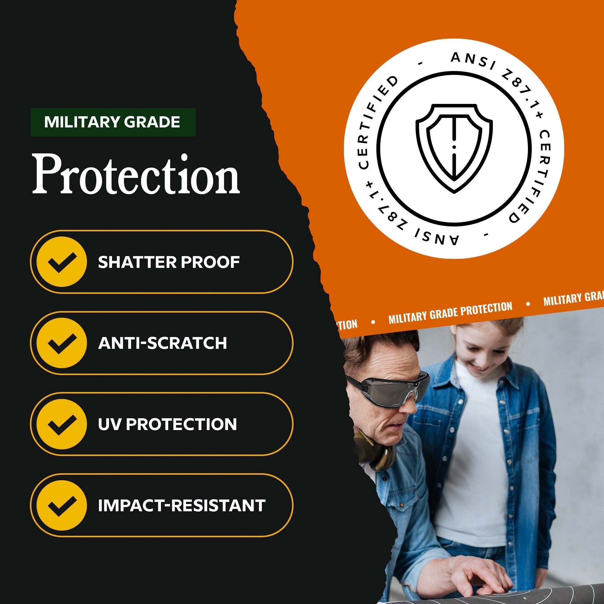 Below Zero Hearing Protection and Safety Glasses Case and Ba Glasses