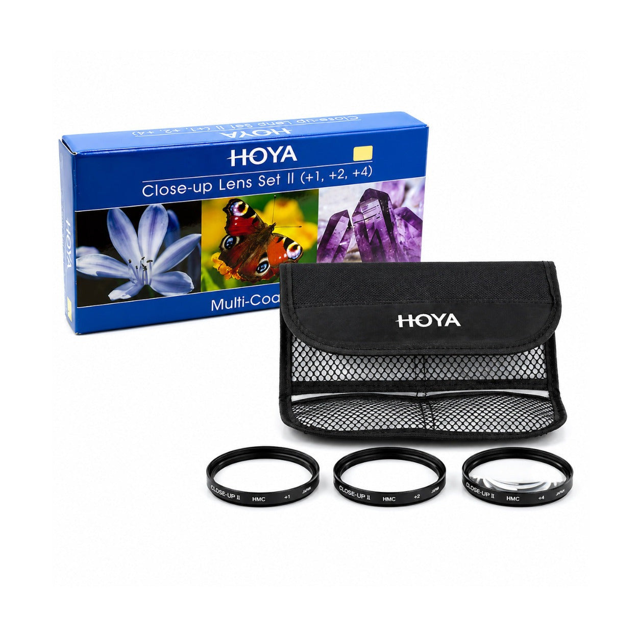 HOYA HMC Close-Up Filter Set II for 77mm Camera Lenses with +1, +2, and +4 Multi-coated Filters