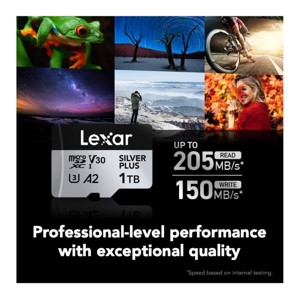 Lexar 1TB Professional SILVER PLUS UHS-I microSDXC Memory Card with SD Adapter