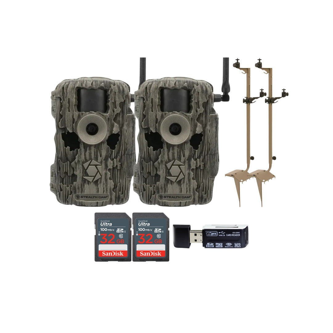Stealth Cam 36MP Fusion Max Cellular Trail Camera with 80-Feet Detection Range (2-Pack) Bundle