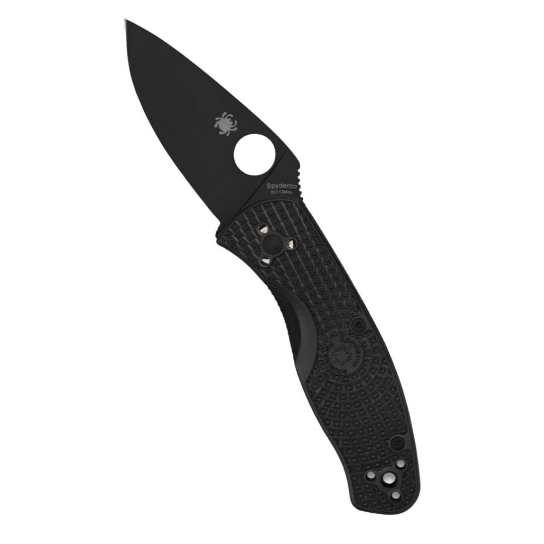 Spyderco Persistence Lightweight 6.85-Inch PlainEdge Pocket Knife with 8Cr13MoV Steel Blade (Black)