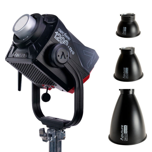Aputure LightStorm LS 1200d Pro LED Light with Aputure LS1200 Series Reflector Kit Bundle