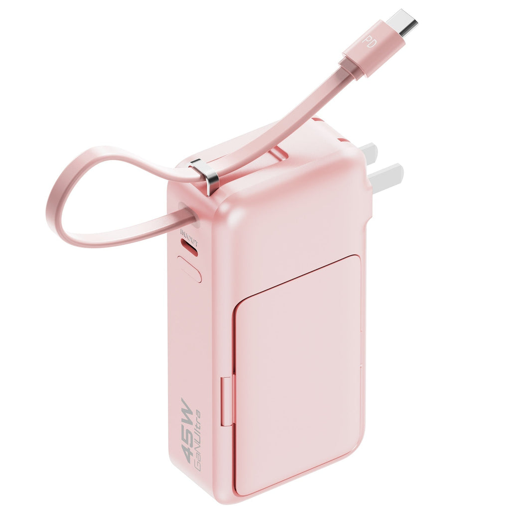 ReelCharge ReFlextion 10,000 mAh mAh Power Bank (Pink)