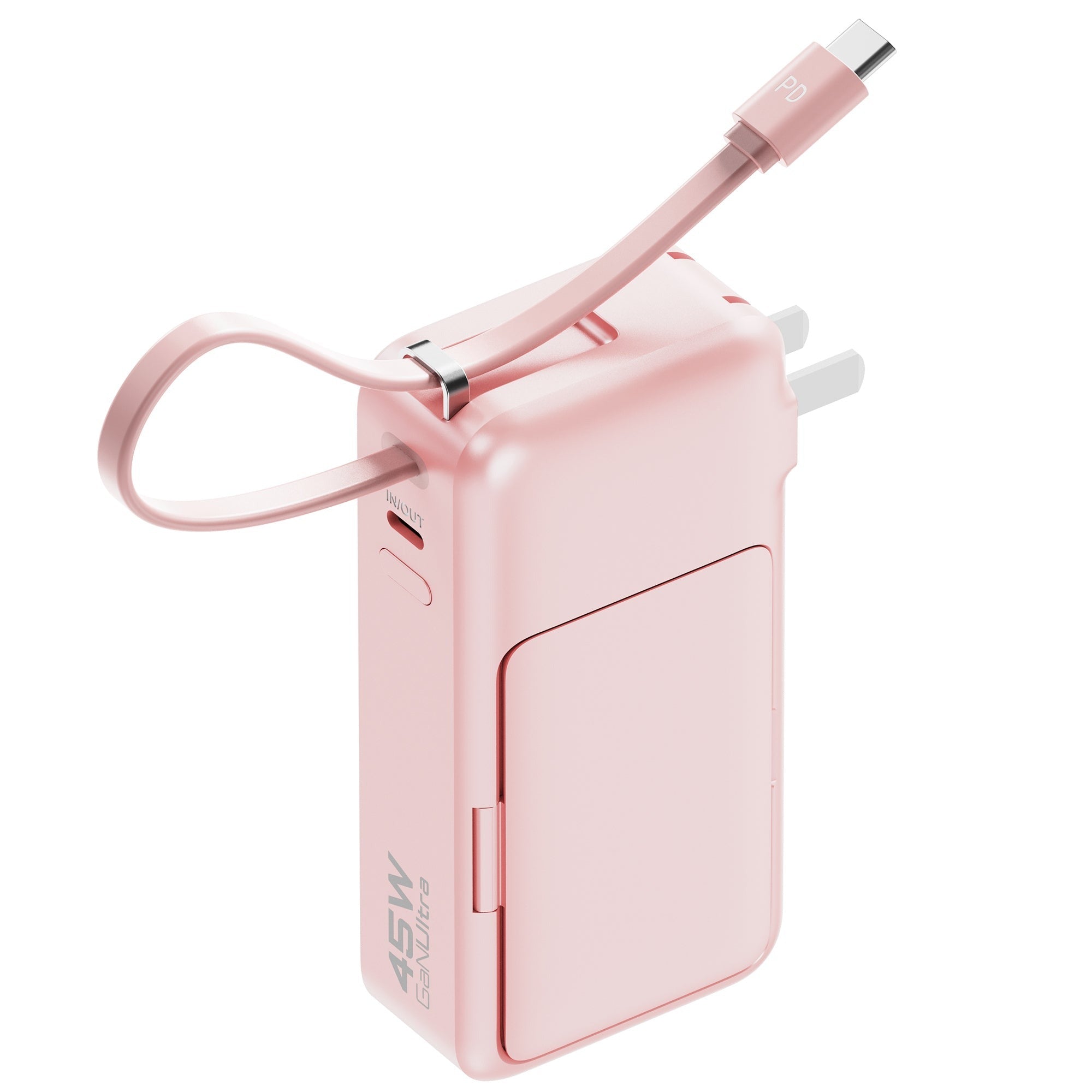 ReelCharge ReFlextion 10,000 mAh mAh Power Bank (Pink)