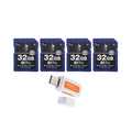 Spartan 32GB Class 10 SD Card (4-Pack) with Micro SD Reader and Writer Bundle