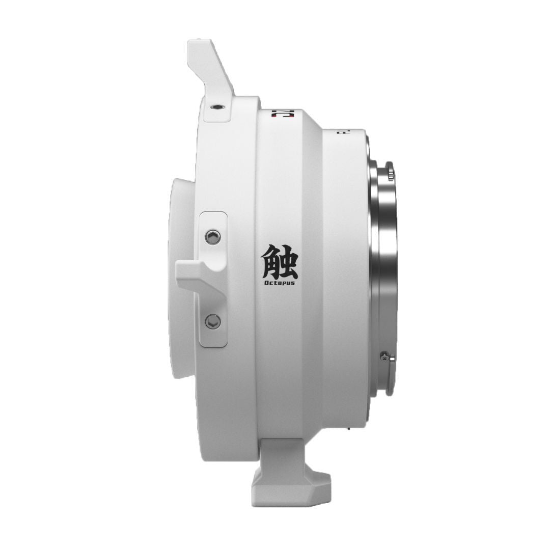 DZOFilm Octopus Adapter for PL-Mount Lens to Canon RF Camera with Active-Locking System (White)