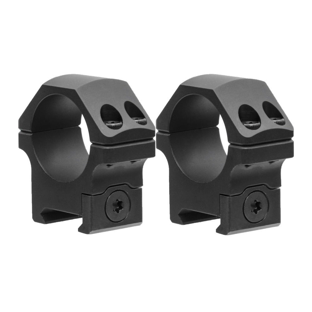 UTG PRO US Made 30mm Aluminum Low Profile POI Picatinny Black Ring 2 Pack