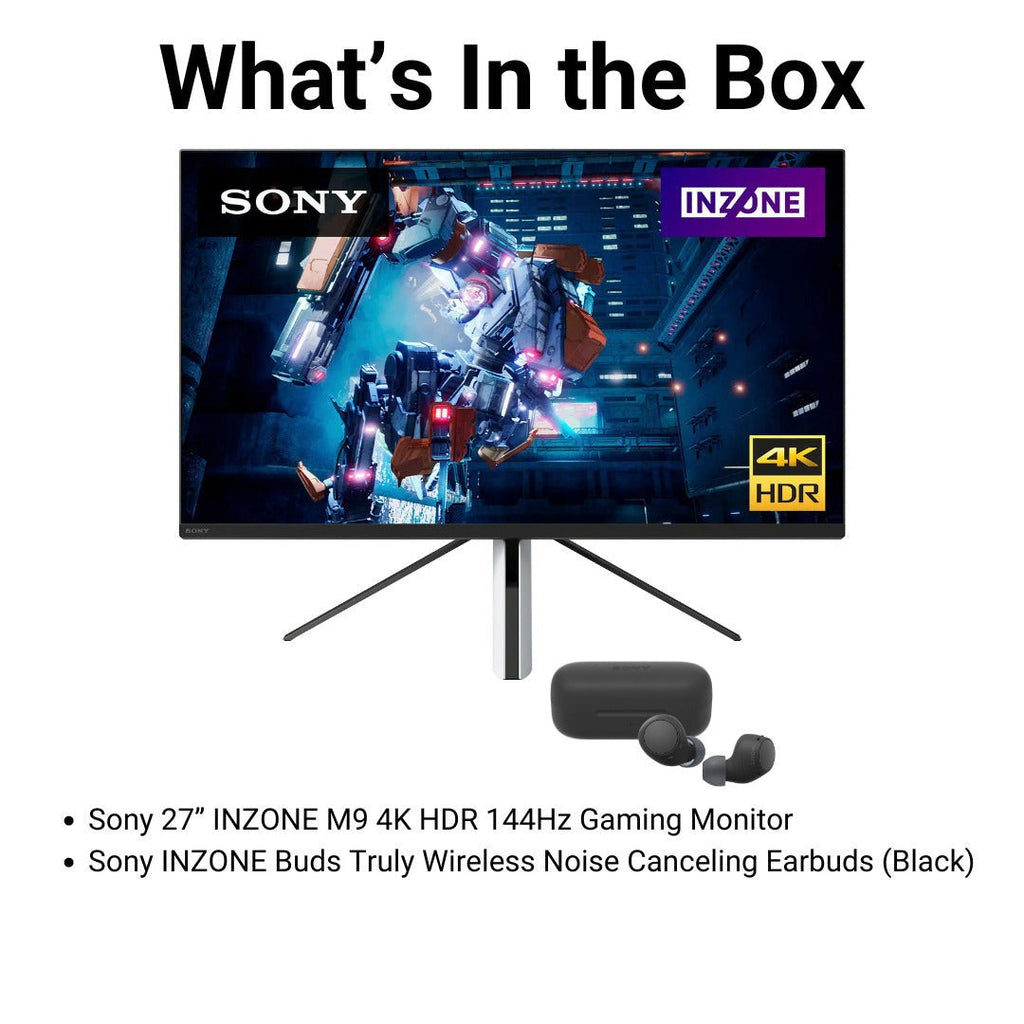 Sony SDM U27M90 27 Inch INZONE M9 4K HDR 144Hz Gaming Monitor Bundle