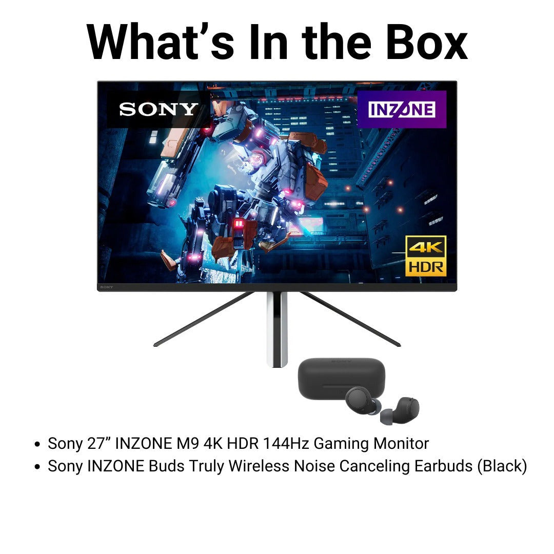 Sony SDM U27M90 27 Inch INZONE M9 4K HDR 144Hz Gaming Monitor Bundle