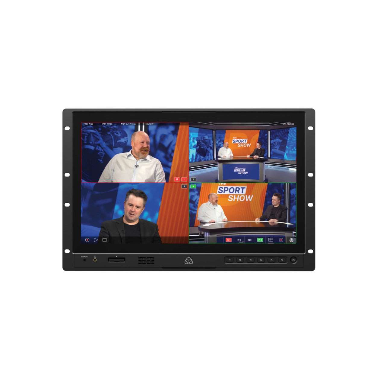 Shogun AV-19 19-Inch Rack Mountable 4K HDR DCI-P3 Monitor-Recorder-Switcher