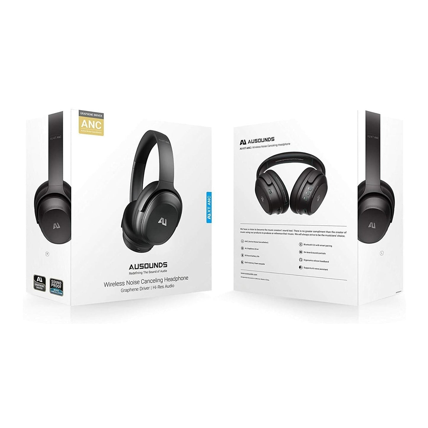 Ausounds Wireless Noise Cancelling Over-Ear Headphone