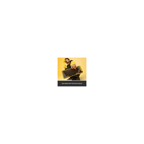 Logitech POP Keys Wireless Mechanical Keyboard with Emoji Keys - Blast Yellow (Open Box)