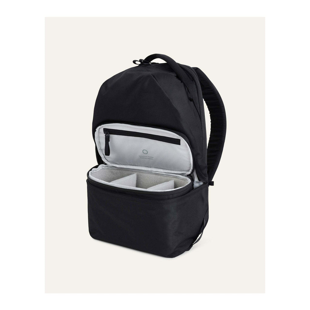 Urth Arkose 20L Modular Weatherproof Lightweight Front Zip Backpack and Small Camera Insert (Black)
