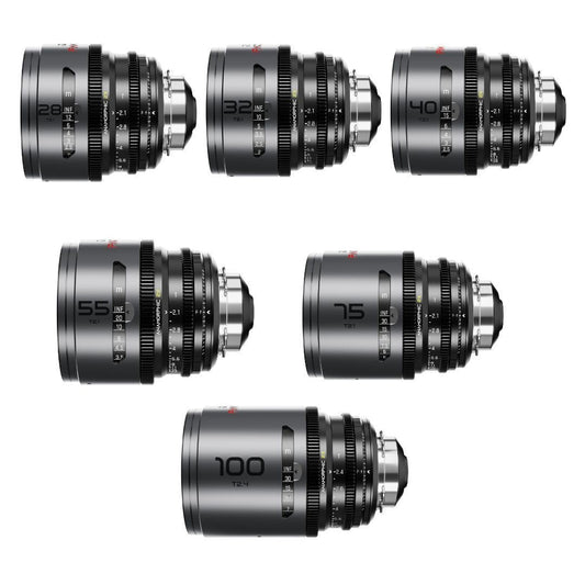DZOFilm Pavo 2x Anamorphic 6-Lens Set with Neutral Coating, PL or EF Mount (Space Gray and Black)